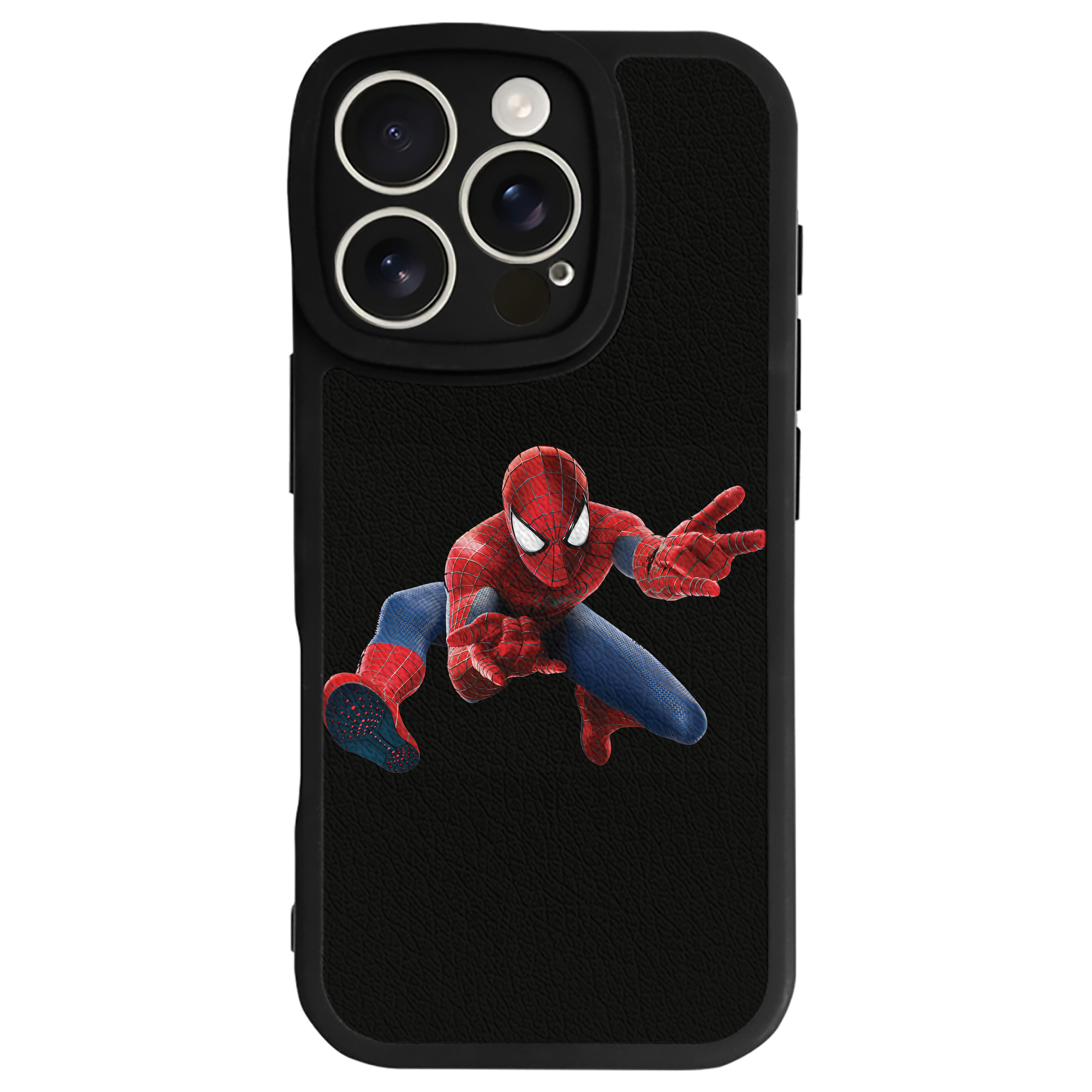 （画像用） Spider Man スパイダーマン 【iPhone 16シリーズ対応】シリコンスマホケース（レザー調） 材質：シリコン